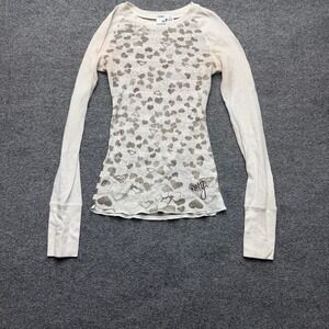 Y2K Roxy vintage hearts babydoll tee size women's small